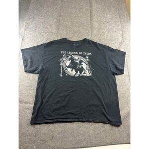 Legend of Zelda Link Epona Graphic T-Shirt Mens 2XL Black Geeknet Nintendo 2021